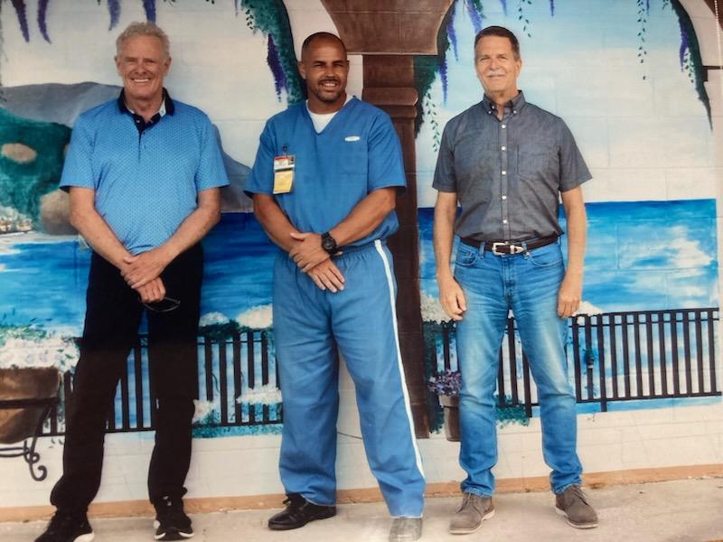 George Todd, Gary Farrington Jr., and Gordy Wollen at Hamilton Correctional Institution
